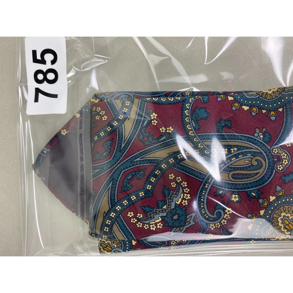 Gant Mens Paisley Silk Tie Burgundy Blue Gold‎ Classic Formal Business 55x4 - Picture 6 of 6